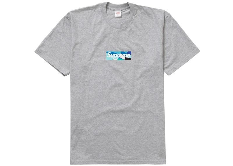 Supreme Emilio Pucci Box Logo Tee Heather Grey/Blue Men's - SS21 - US