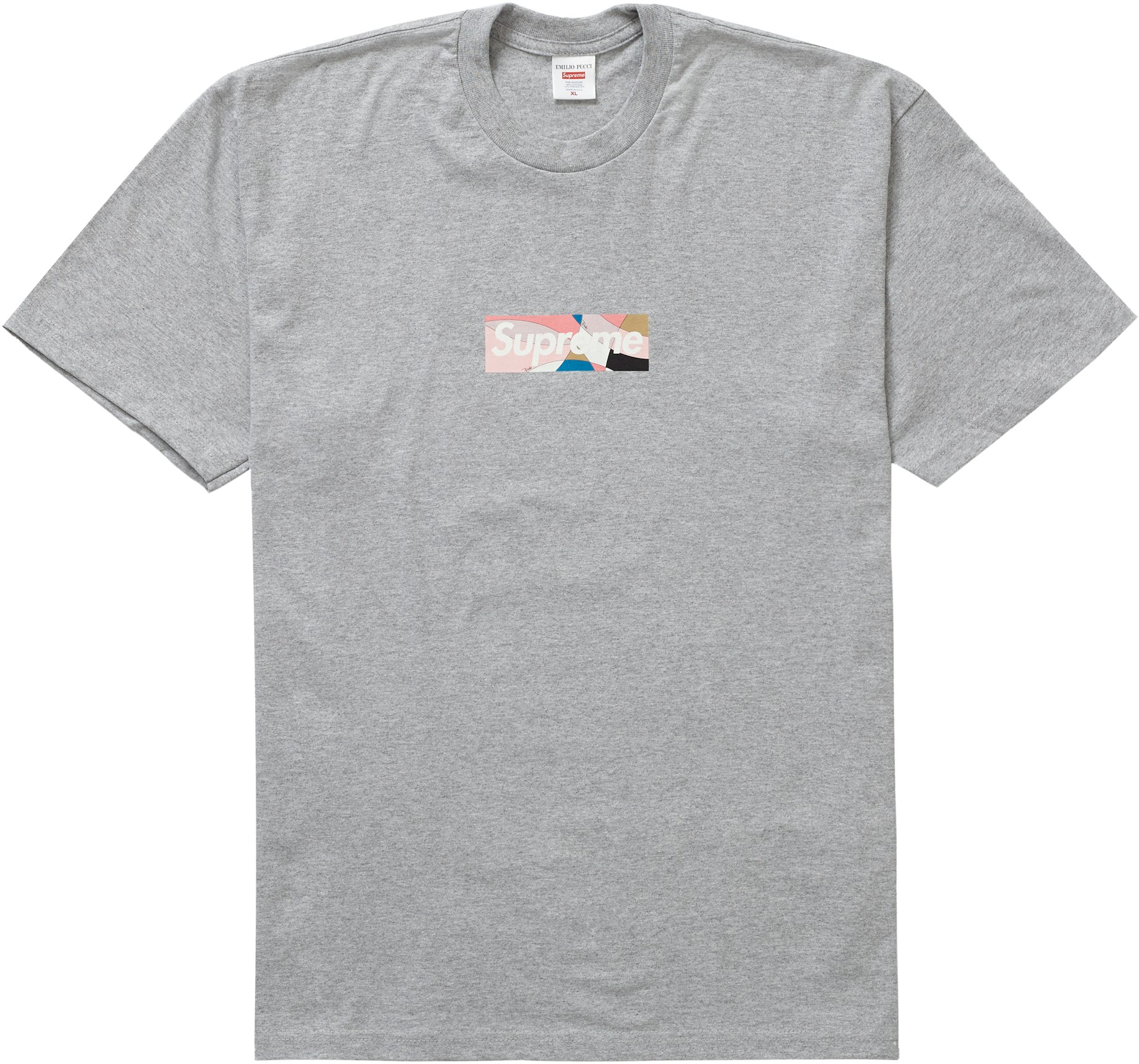 tre Nedgang dækning Supreme Emilio Pucci Box Logo Tee Heather Grey/Dusty Pink - SS21 Men's - US