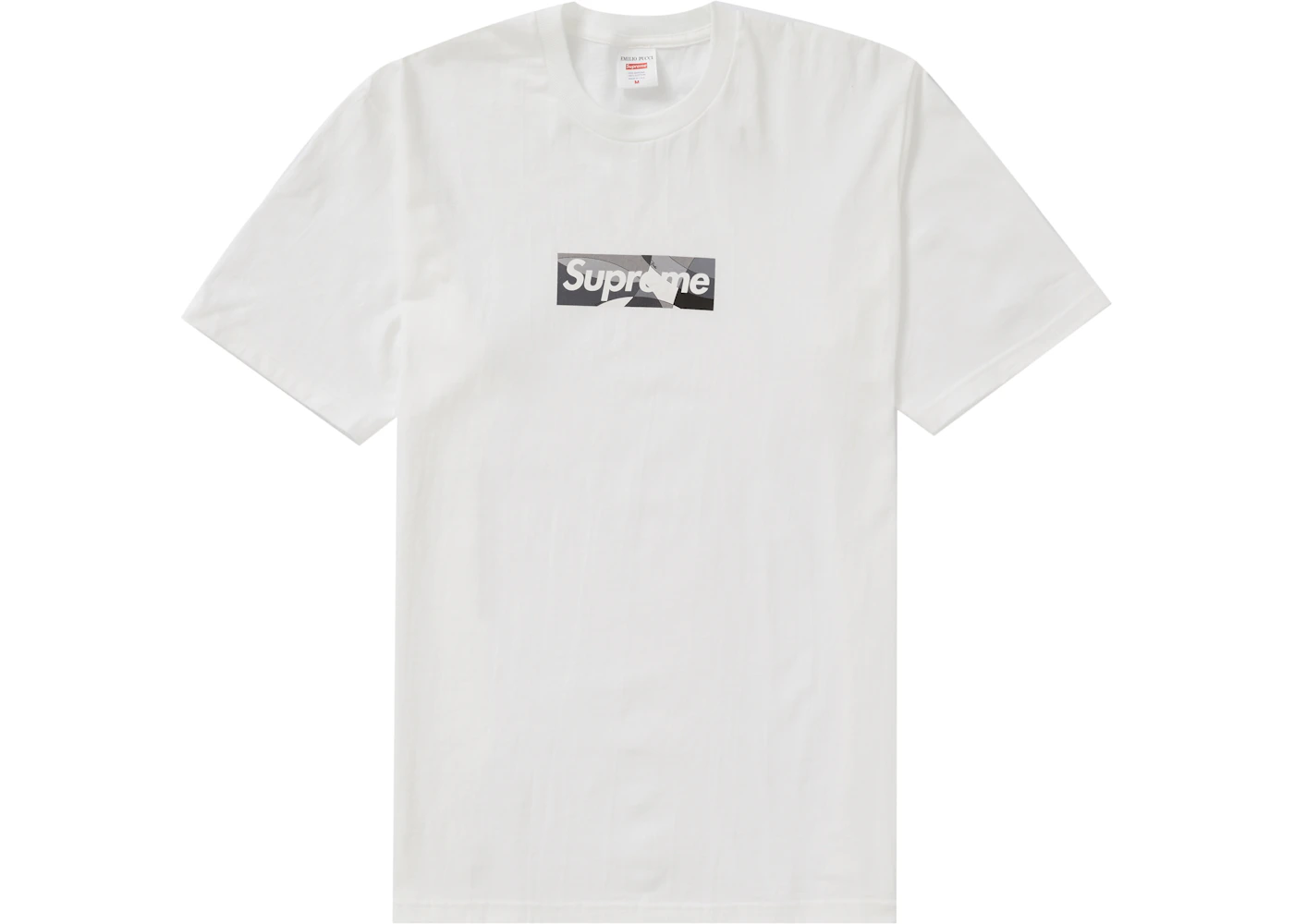 Supreme Emilio Pucci Box Logo Tee White/Black Men's SS21 US