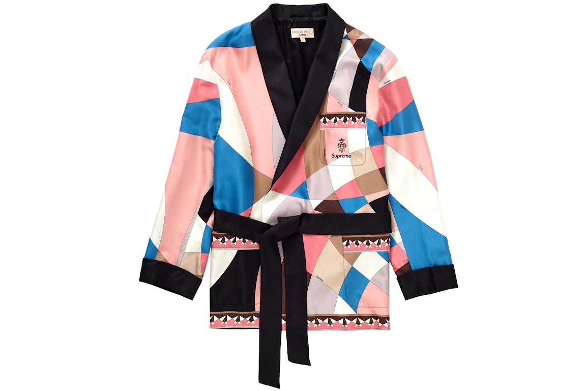 Pre-owned Supreme Emilio Pucci Silk Smoking Jacket Dusty Pink