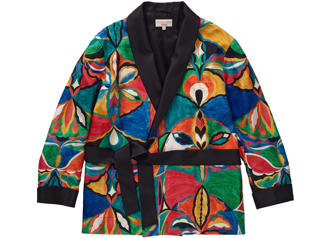 Pre-owned Supreme Emilio Pucci Silk Smoking Jacket Multicolor