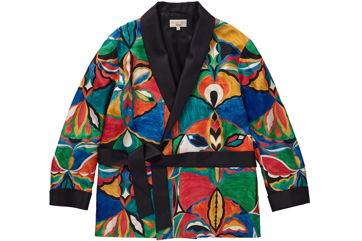 Pre-owned Supreme Emilio Pucci Silk Smoking Jacket Multicolor
