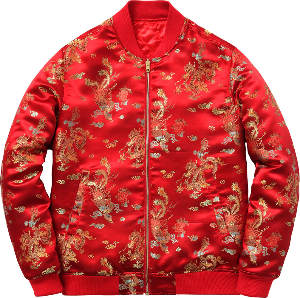 THE BEST Supreme Luxury Brand Basic Color Red White Bomber Jacket Limited  Edition