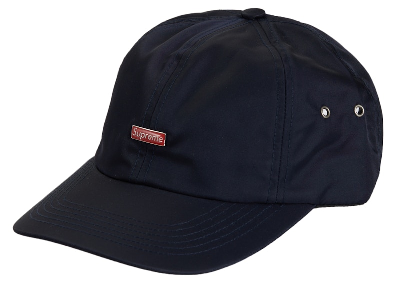 人気激安 / Supreme ENAMEL 6-PANEL（黒） LOGO キャップ