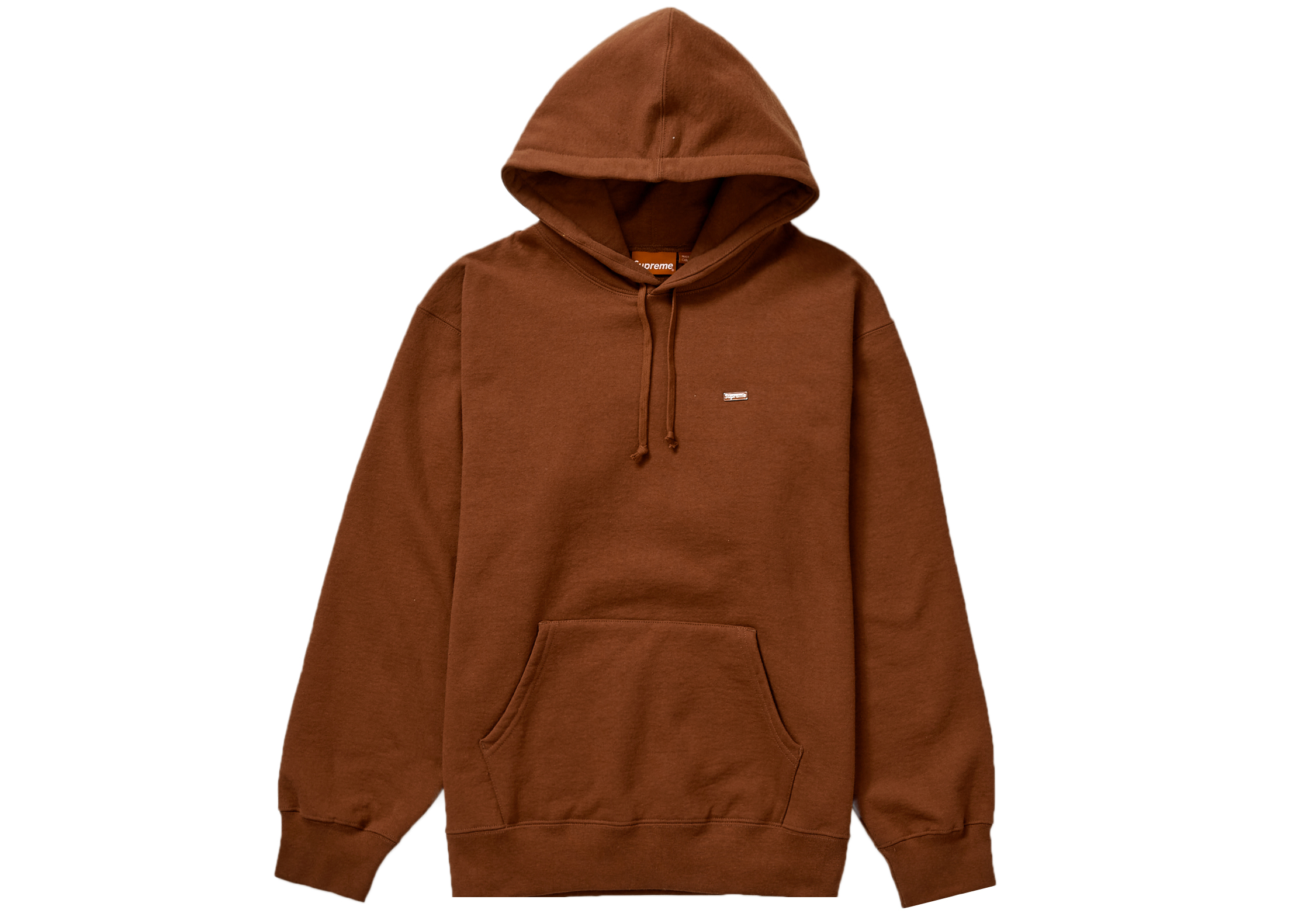 Supreme Enamel Small Box Hooded Sweatshirt Brown