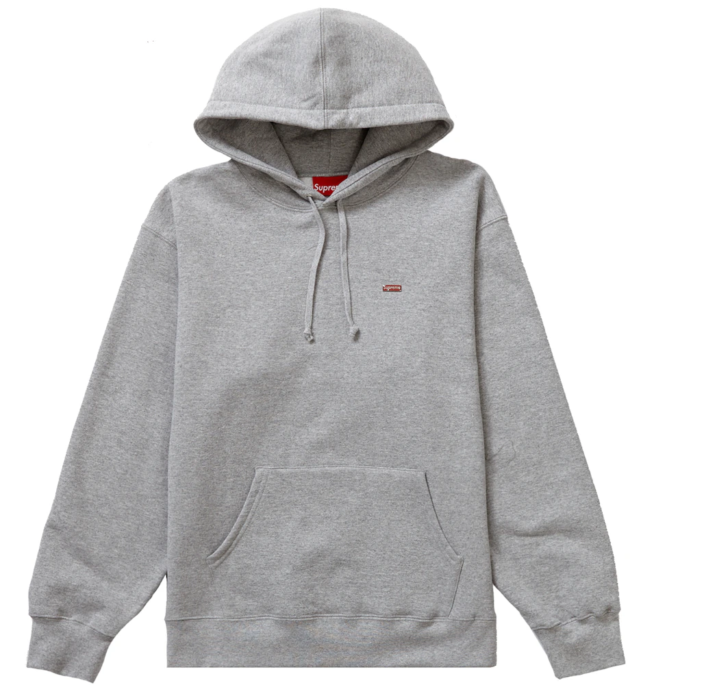 Supreme Enamel Small Box Hooded Sweatshirt Heather Grey Men's - SS22 - US
