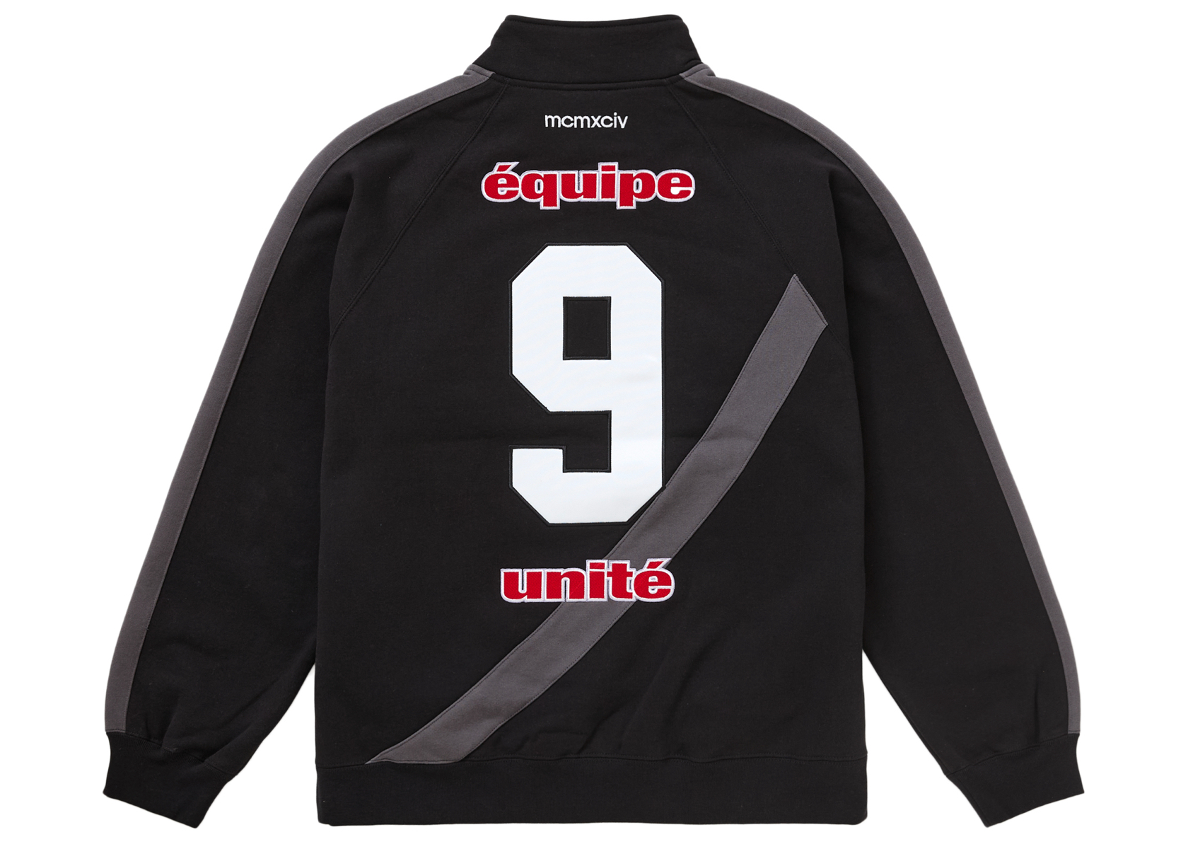 Supreme Equipe Half Zip Sweatshirt Black