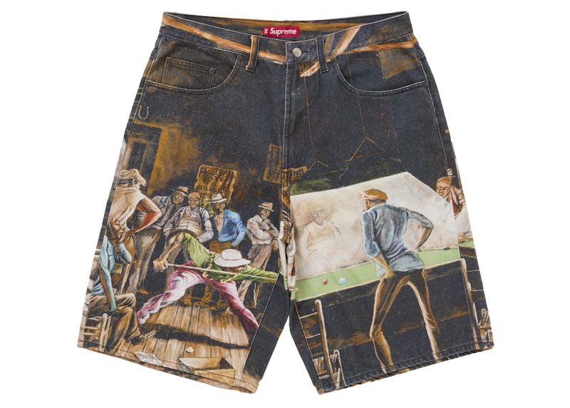 【お得】 Ernie Supreme Barnes Men's Hall Pool Short Denim Baggy パンツ