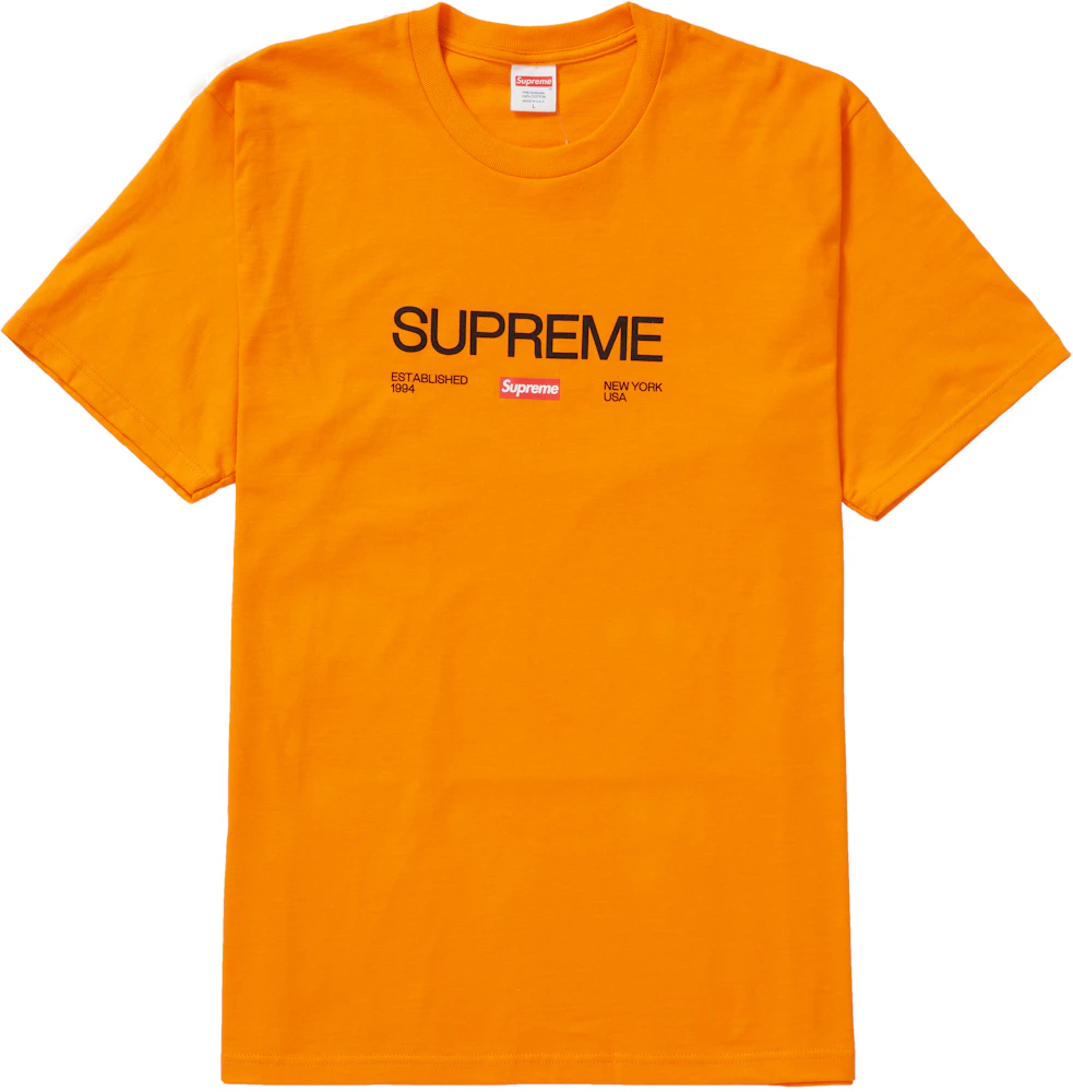 Supreme Est. 1994 Tee Orange Men's - FW21 - US