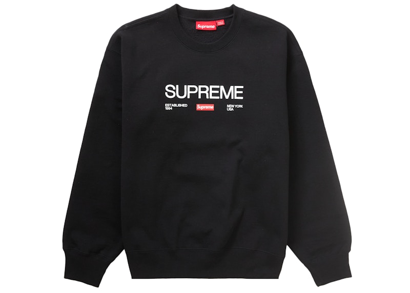 Supreme Established Crewneck Washed Navy Men's - SS24 - US