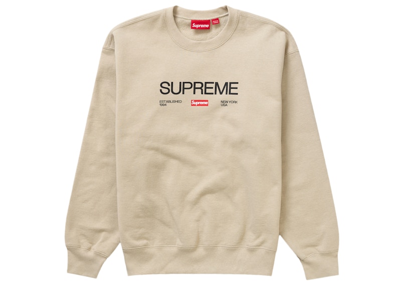 シュプリーム【L】Supreme Established Crewneck Clay