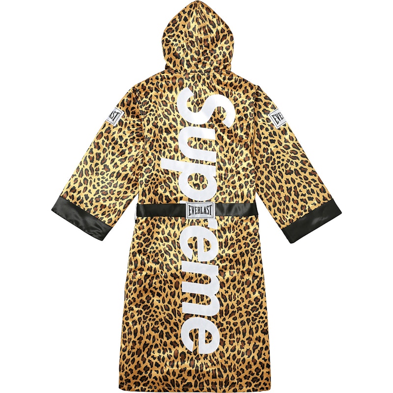 Supreme Everlast Satin Hooded Boxing Robe Leopard - FW17 - US