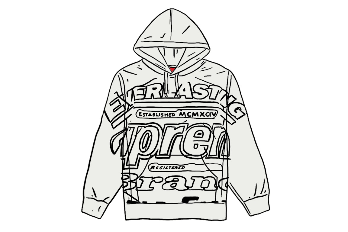 Click to view more detailed imagery on our partner's website Pre-owned Supreme Everlasting Hooded Sweatshirt White