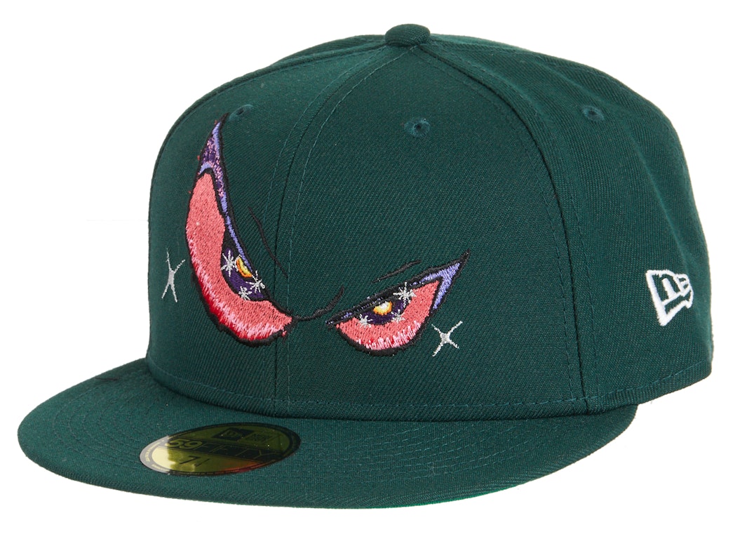 Pre-owned Supreme Eyes New Era Hat Dark Green
