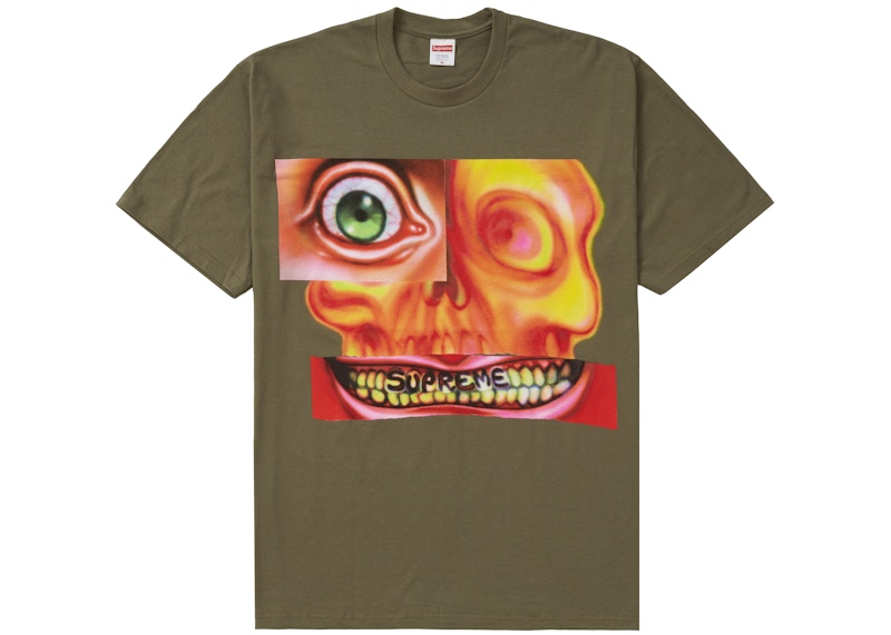 Supreme Face Tee Light Olive Men's - FW21 - US