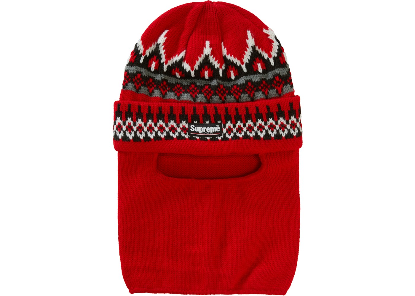 Supreme Facemask Beanie Red Fw19