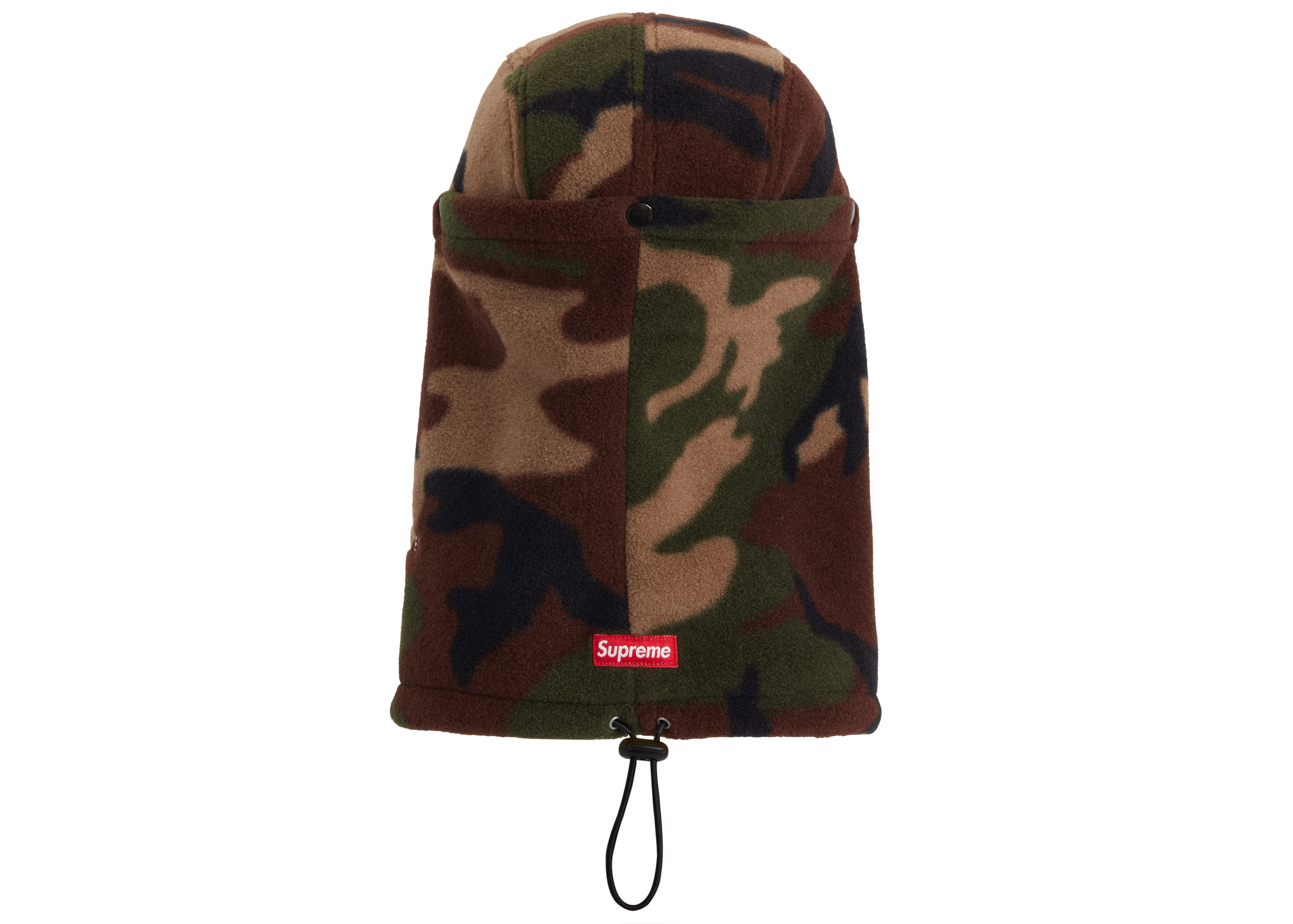 Supreme Facemask Polartec Camp Cap Woodland Camo - FW19 - GB