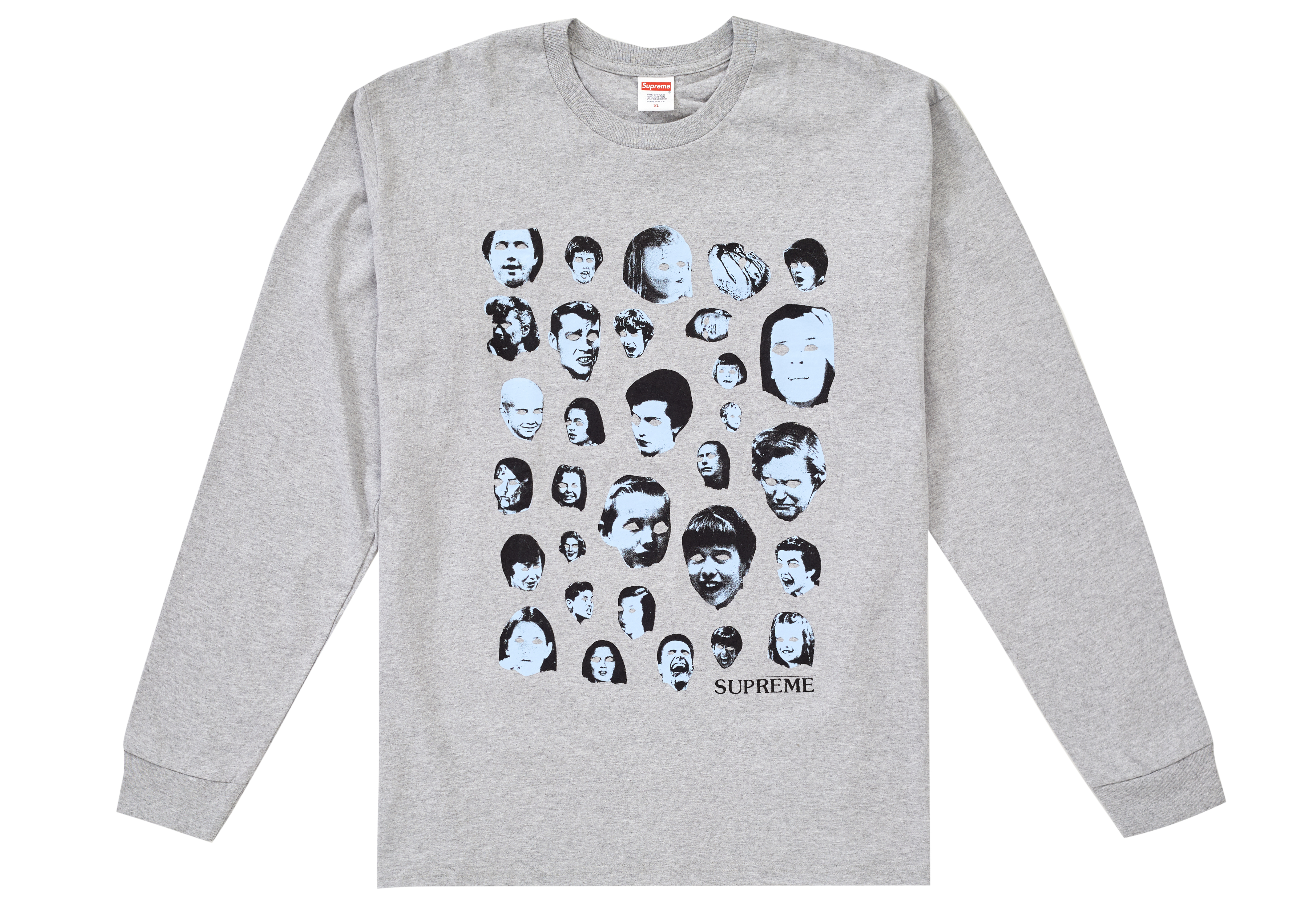 Supreme Faces L/S Tee Heather Grey