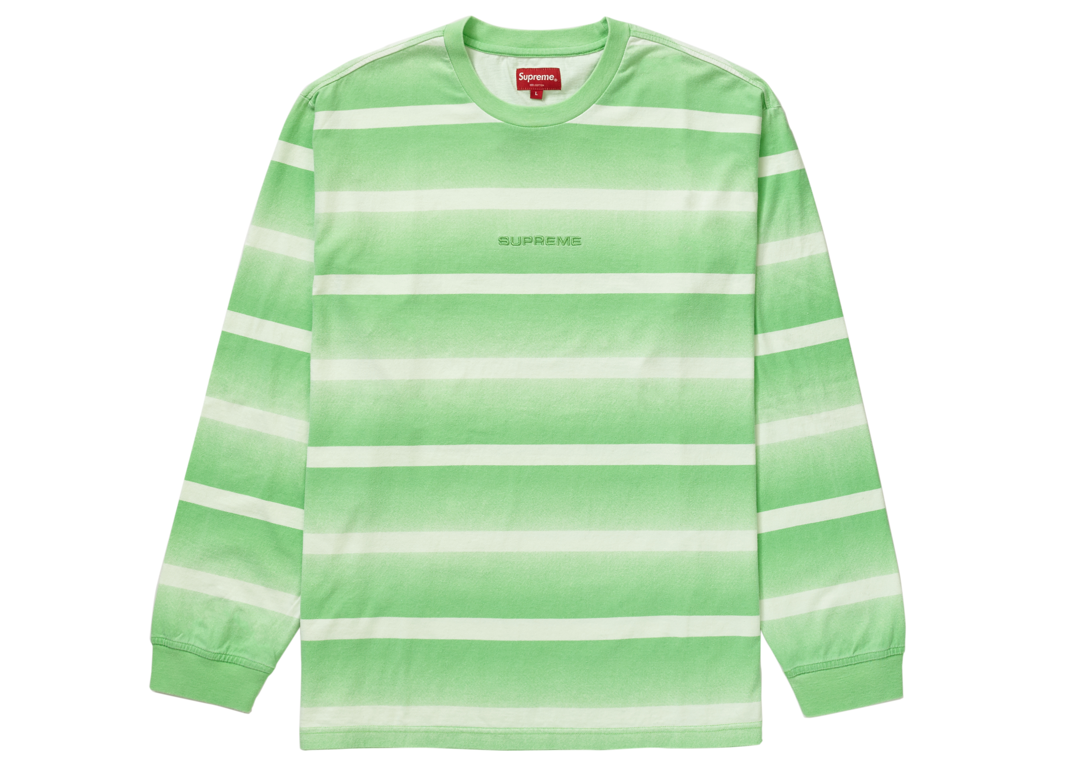 Supreme Fade Stripe L/S Top Bright Green