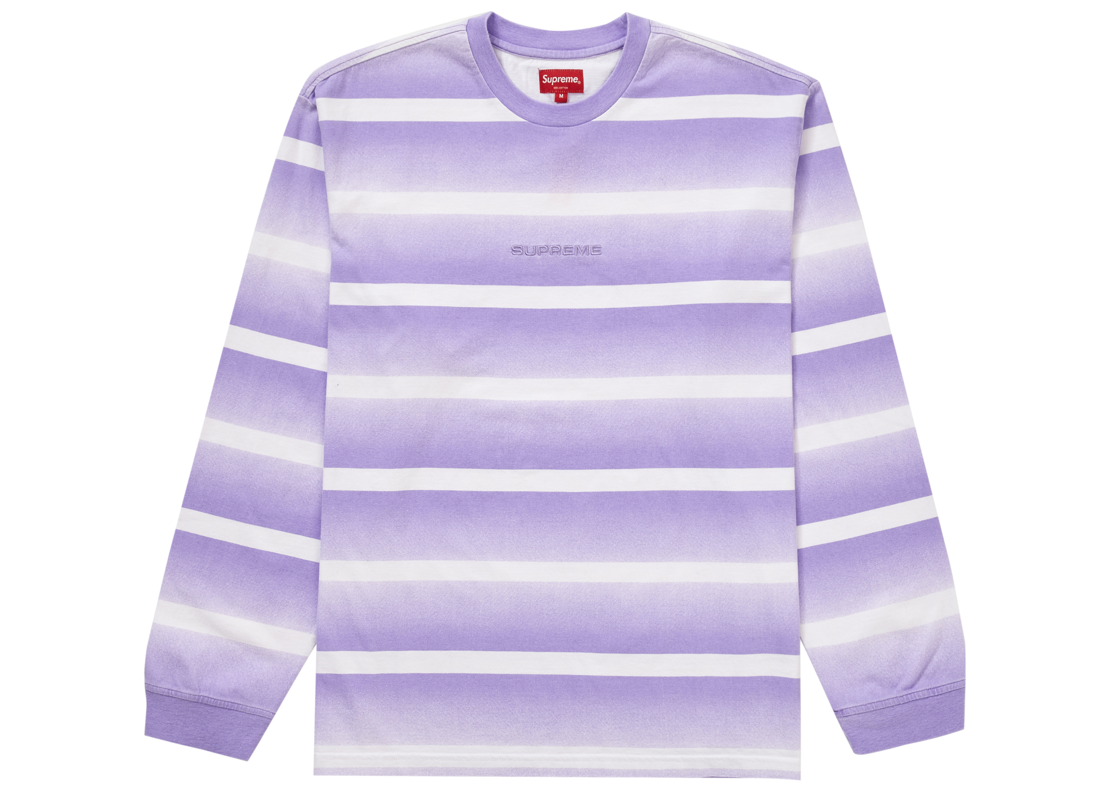 Supreme Fade Stripe L/S Top Purple - SS20