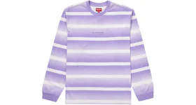 Supreme Fade Stripe L/S Top Purple
