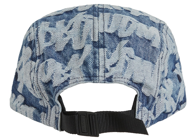 Supreme Fat Tip Jacquard Denim Camp Cap Blue - SS22 - US