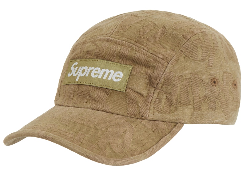 Supreme Fat Tip Jacquard Denim Camp Cap Olive - SS22 - US