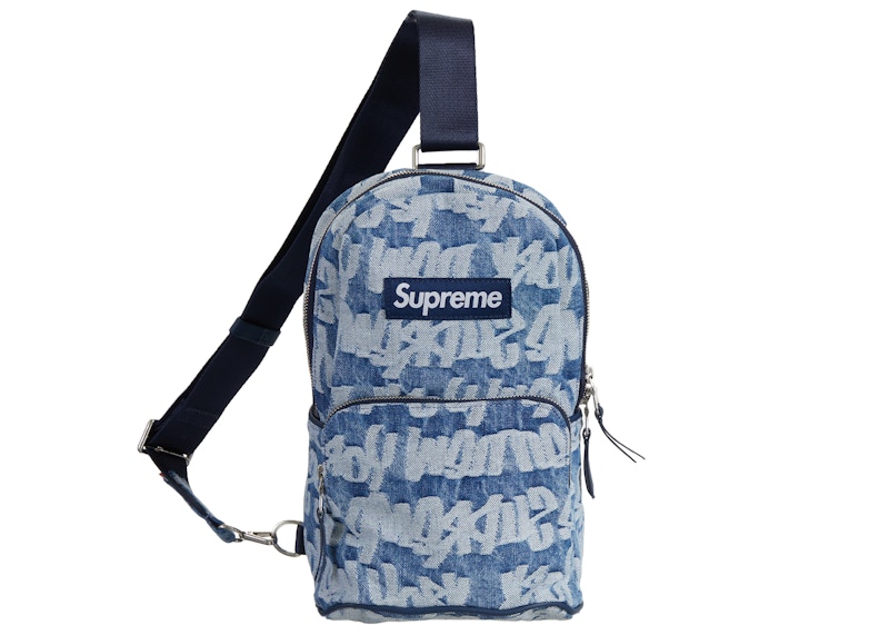 Supreme Fat Tip Jacquard Denim Sling Bag