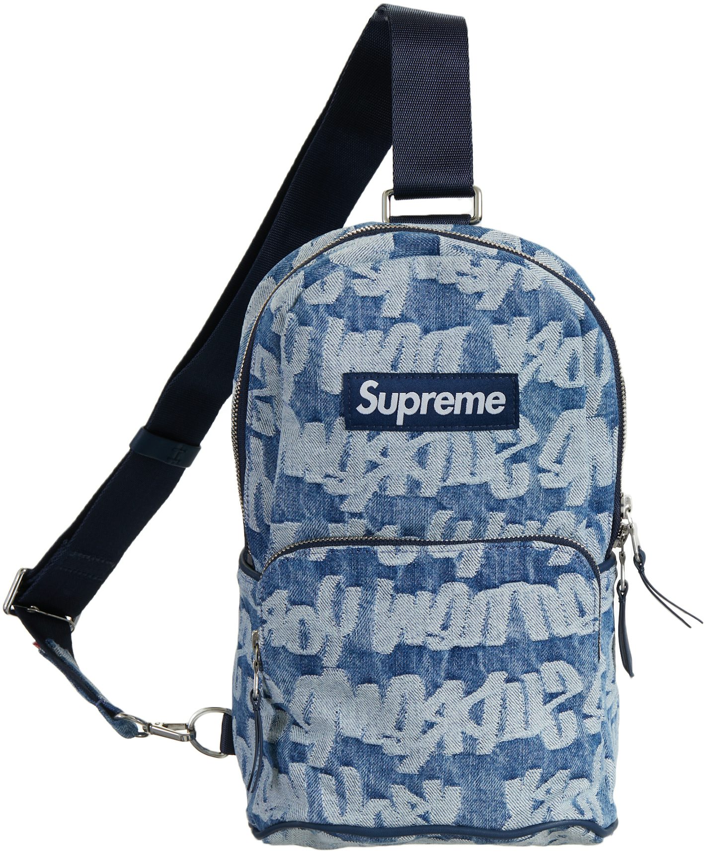 Supreme Fat Tip Jacquard Denim Waist Bag Blue - SS22 - US