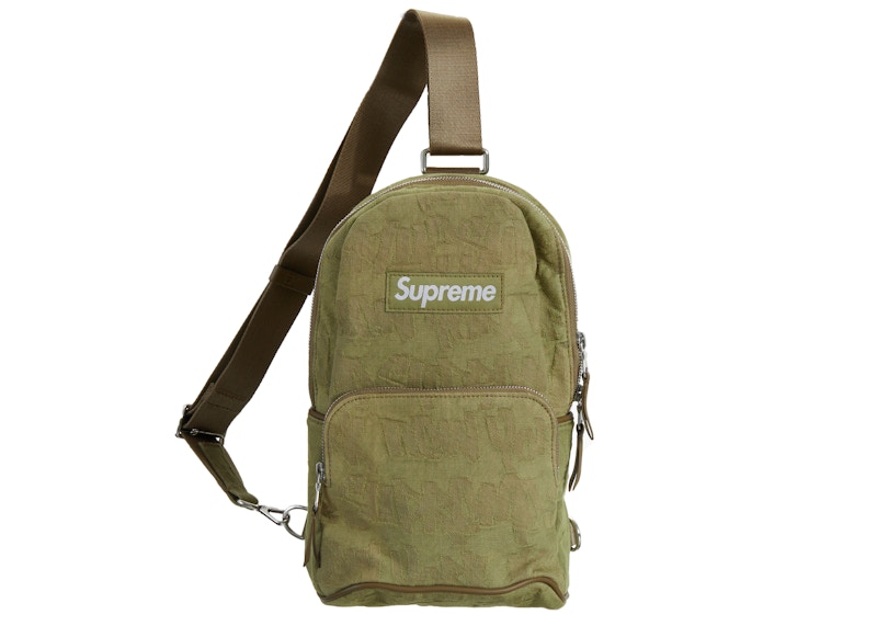 Supreme Fat Tip Jacquard Denim Sling Bag