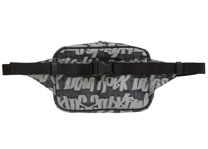 Supreme Fat Tip Jacquard Denim Waist Bag Black - SS22 - US