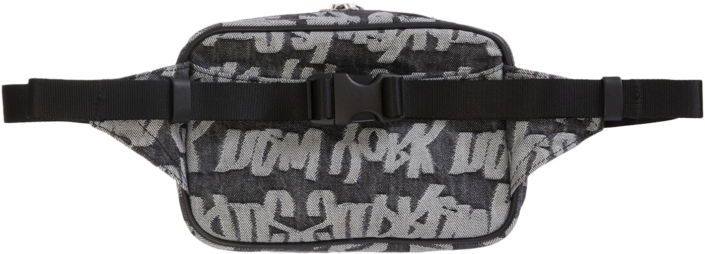 Supreme Fat Tip Jacquard Denim Waist Bag Black - SS22 - US