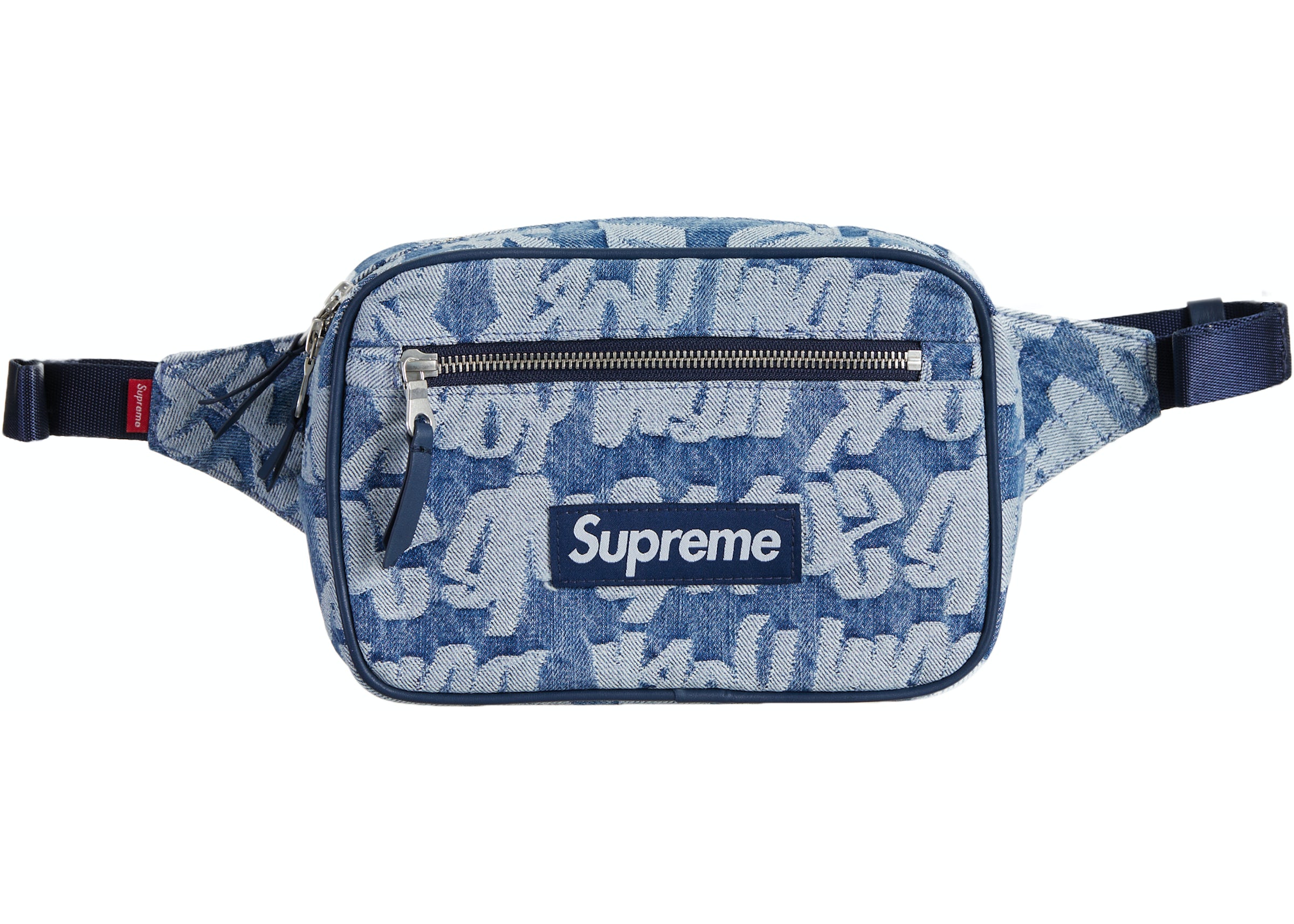 Supreme Fat Tip Jacquard Denim Waist Bag Blue - SS22 - US