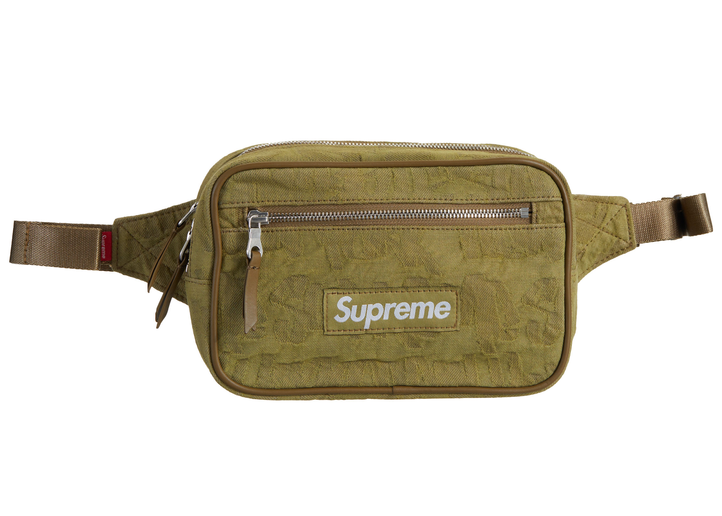 Supreme Fat Tip Jacquard Denim Waist Bag Olive - SS22 - CN