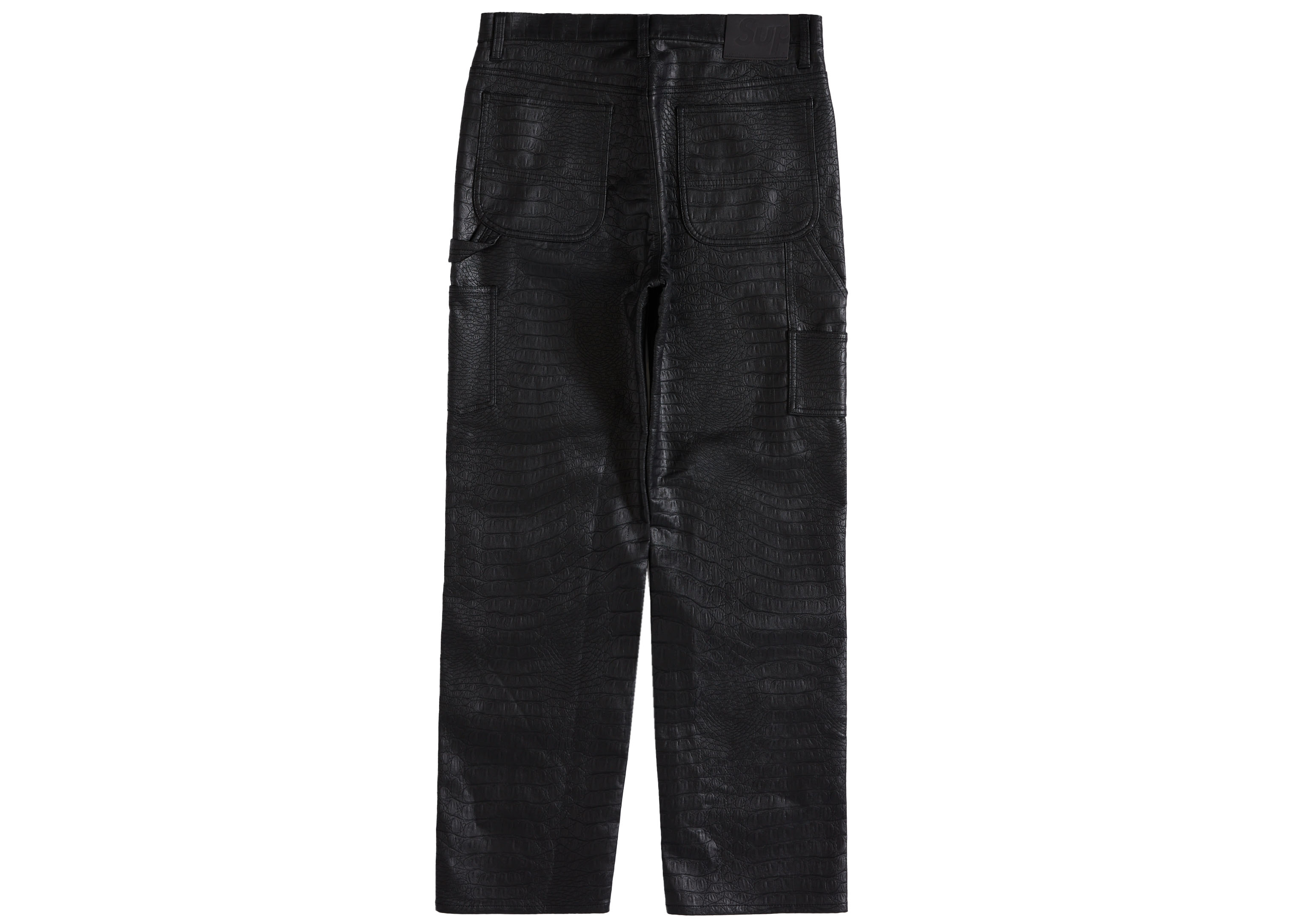 Supreme Faux Croc Painter Pant Black Men's - SS22 - US