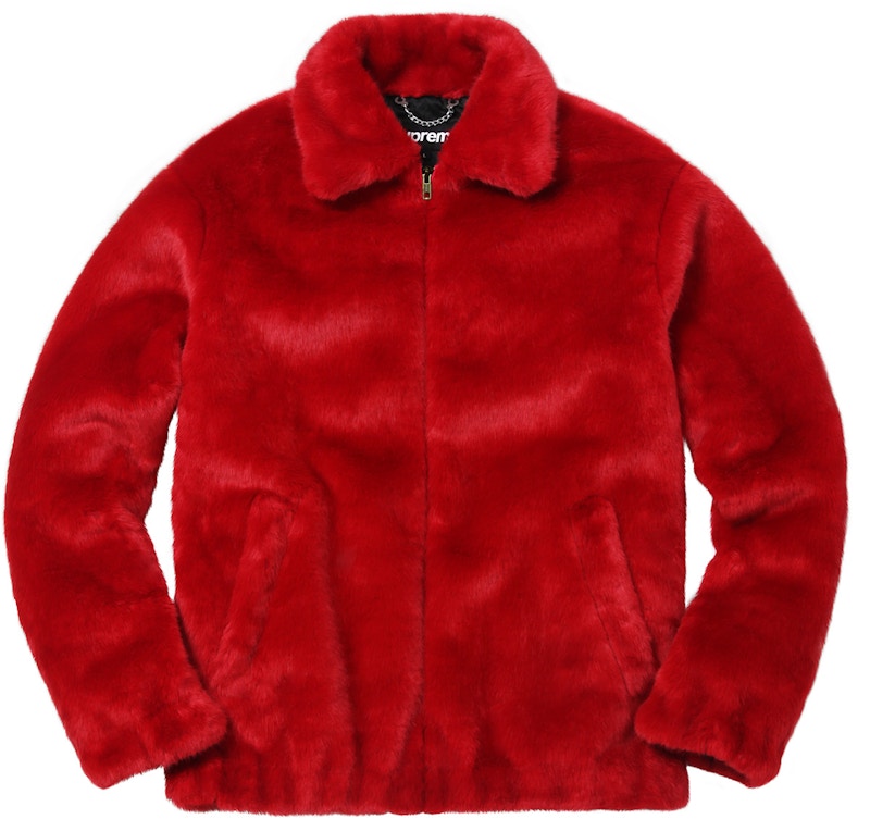 Supreme Faux Fur Bomber Jacket Red Men s SS17 US