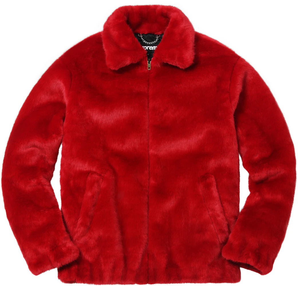 Supreme Supreme Faux Fur Bomber Jacket in Red for Men