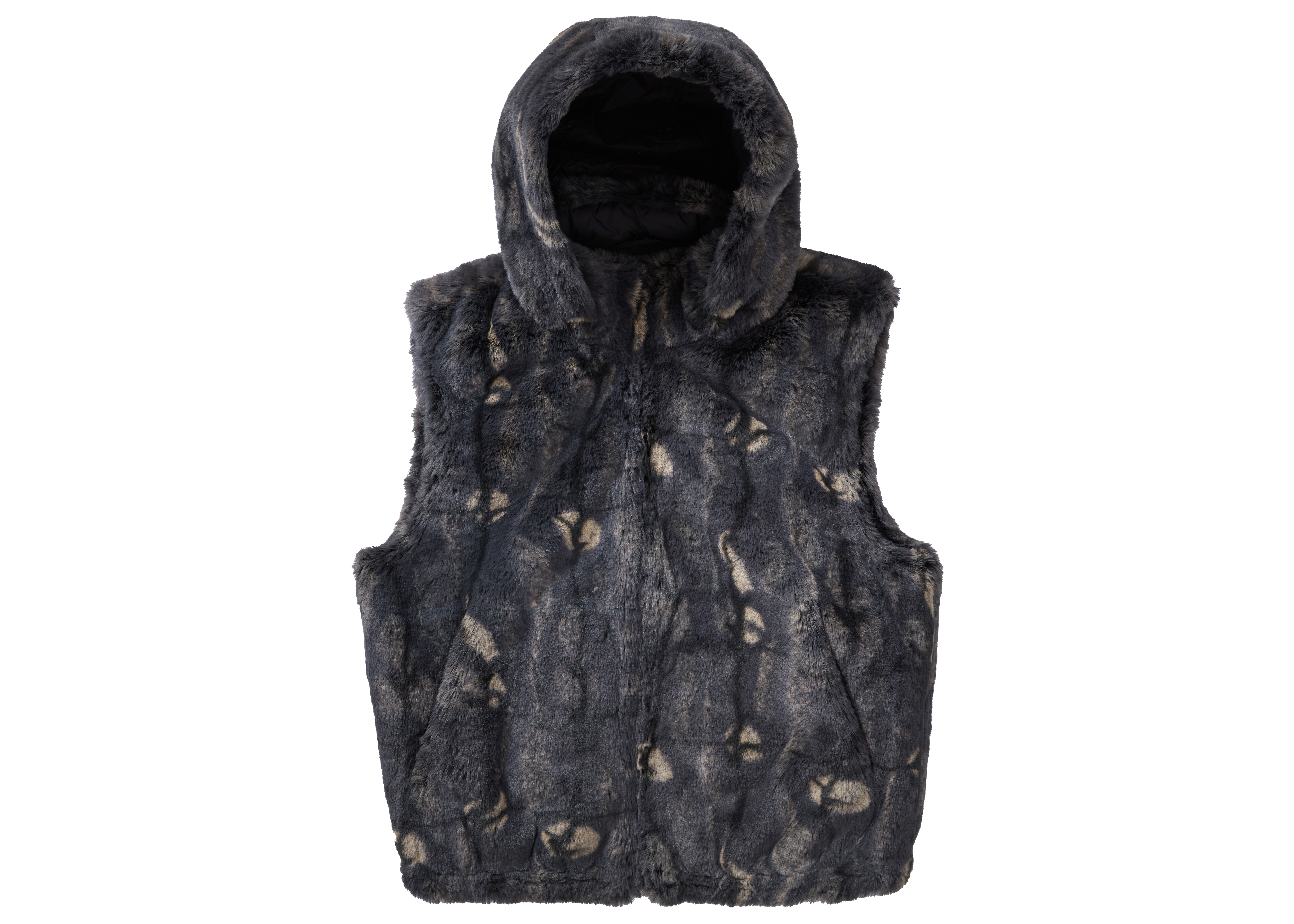 13,799円Supreme Faux Fur Hooded Vest Black L