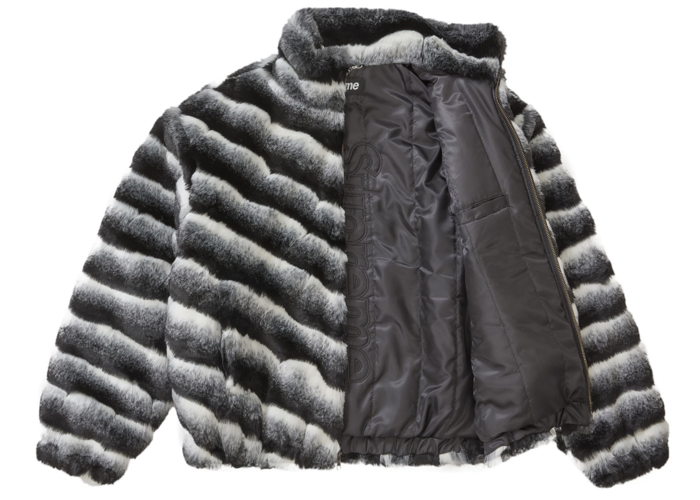 正規品購入 Supreme 24SS Faux Fur Jacket M 黒シュプリーム