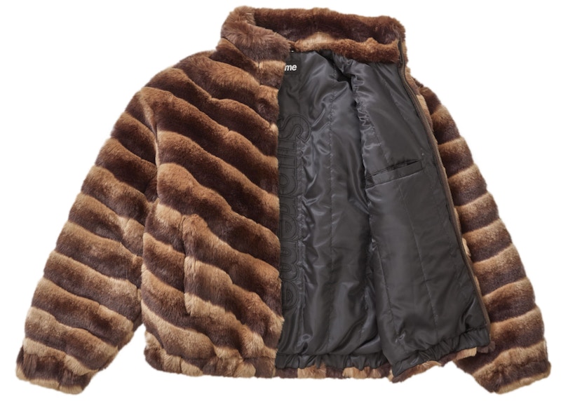 Supreme Faux Fur Jacket Brown