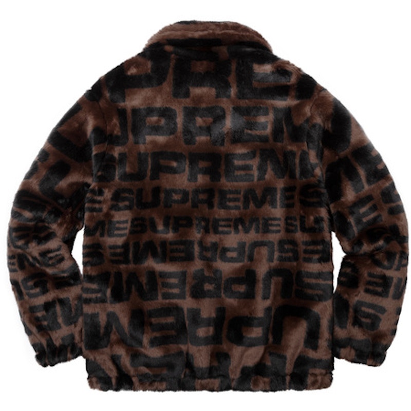 Supreme Faux Fur Repeater Bomber Brown Men's - SS18 - US