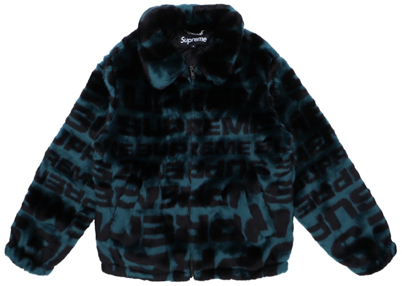 supreme fauxfur repeater bomber darkteal-