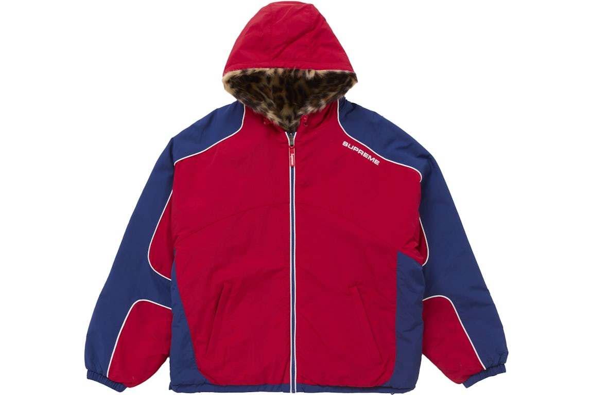 Supreme Faux Fur Reversible Hooded Track Jacket Red Men's - SS25 - US
