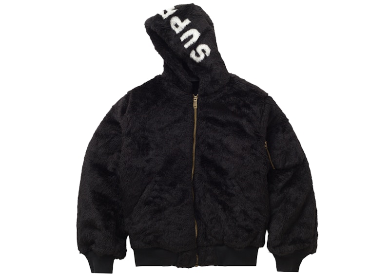 Supreme Faux Fur Reversible MA-1 Black