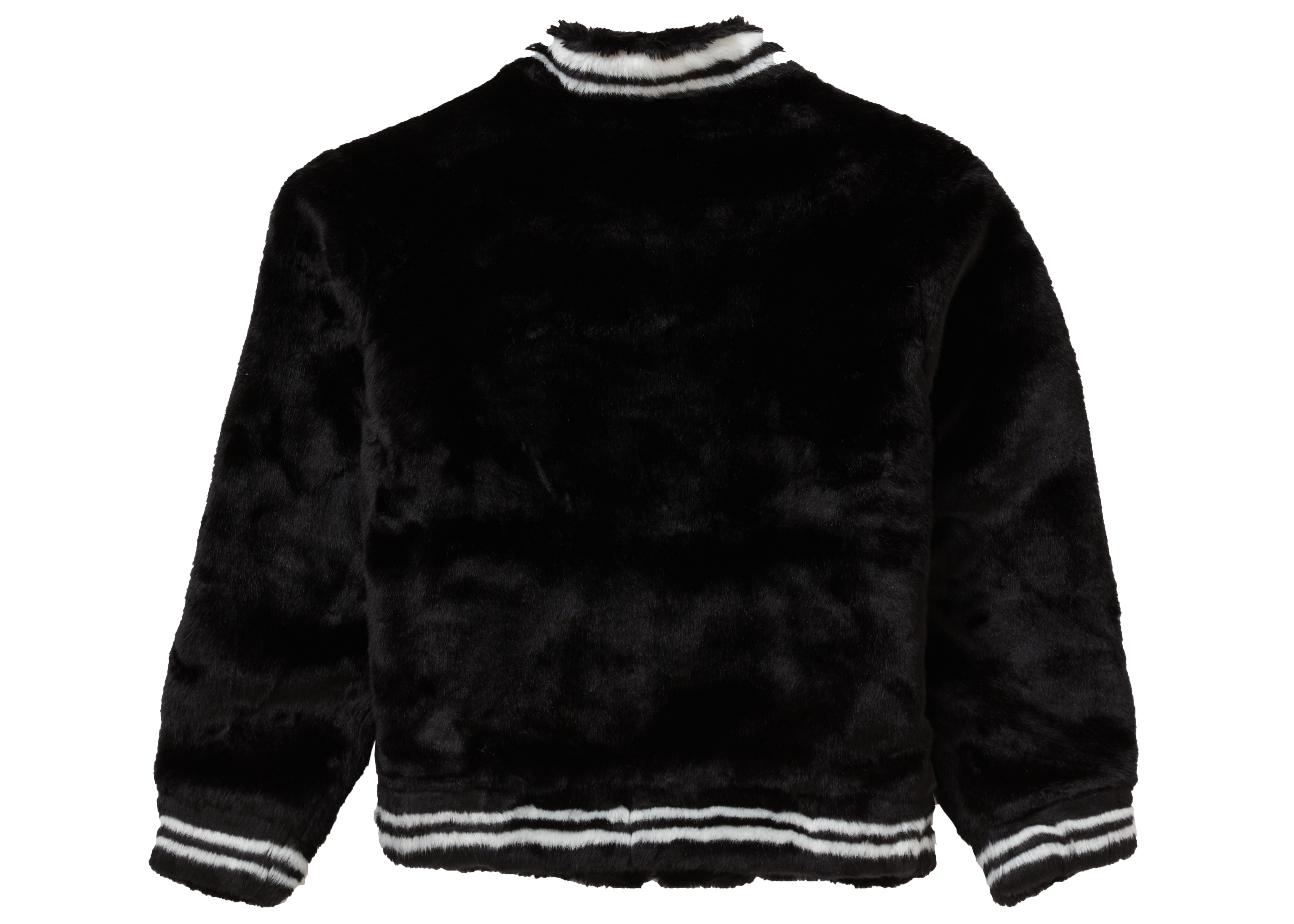 Supreme Faux Fur Varsity Jacket Black Men's - SS20 - US