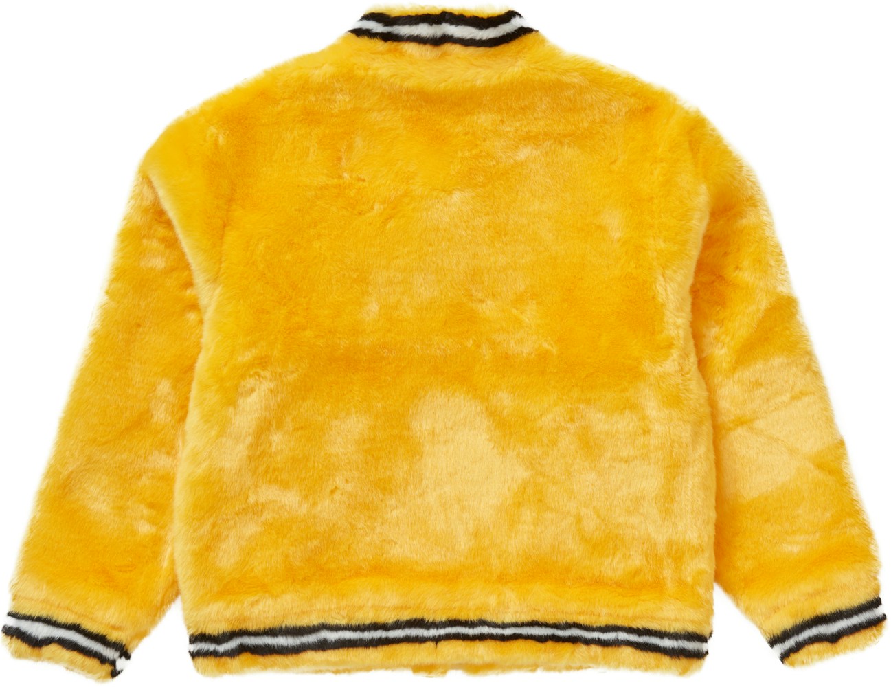 Supreme Faux Fur Varsity Jacket Yellow Ss20 - yellow supreme jacket roblox