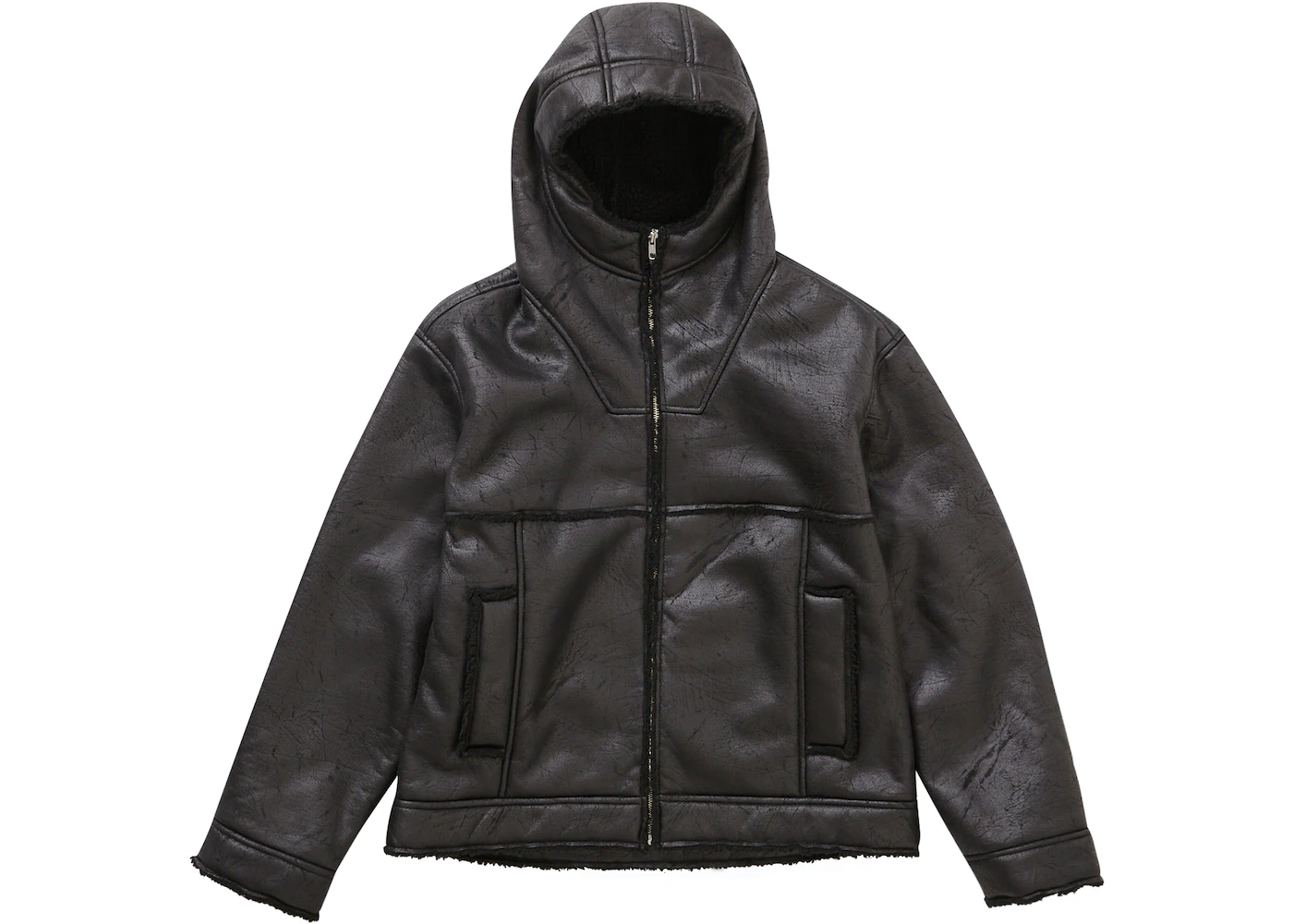 Supreme Faux Shearling Hooded Jacket (SS23) Black Men's - SS23 - US