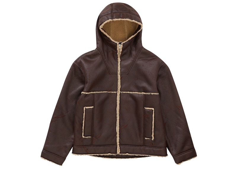 パーカーSupreme Faux Shearling Zip Up Hooded