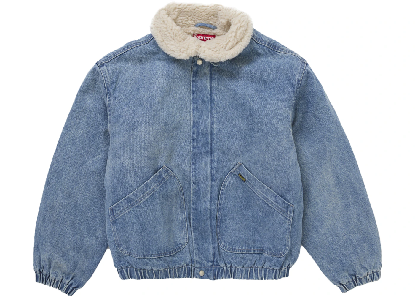 Supreme Faux Shearling Lined Bomber Jacket Denim Men's FW24 US