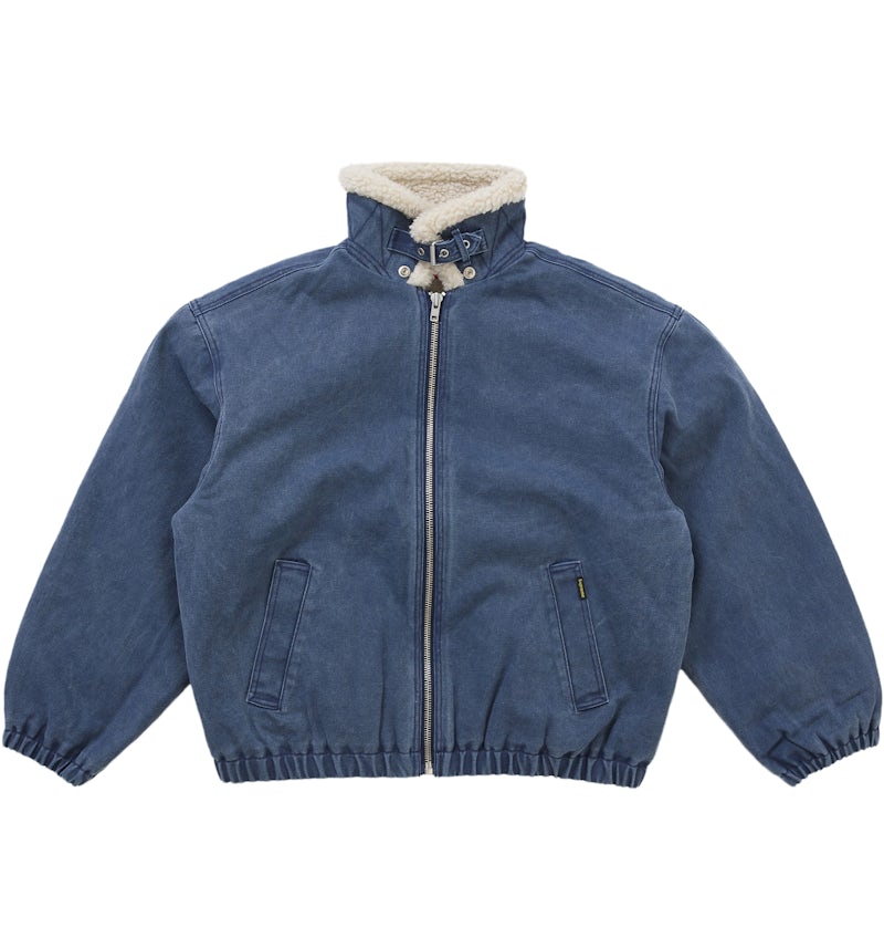 Supreme Faux Sherling Lined Bomber Jacket (FW25) Navy Men's FW25